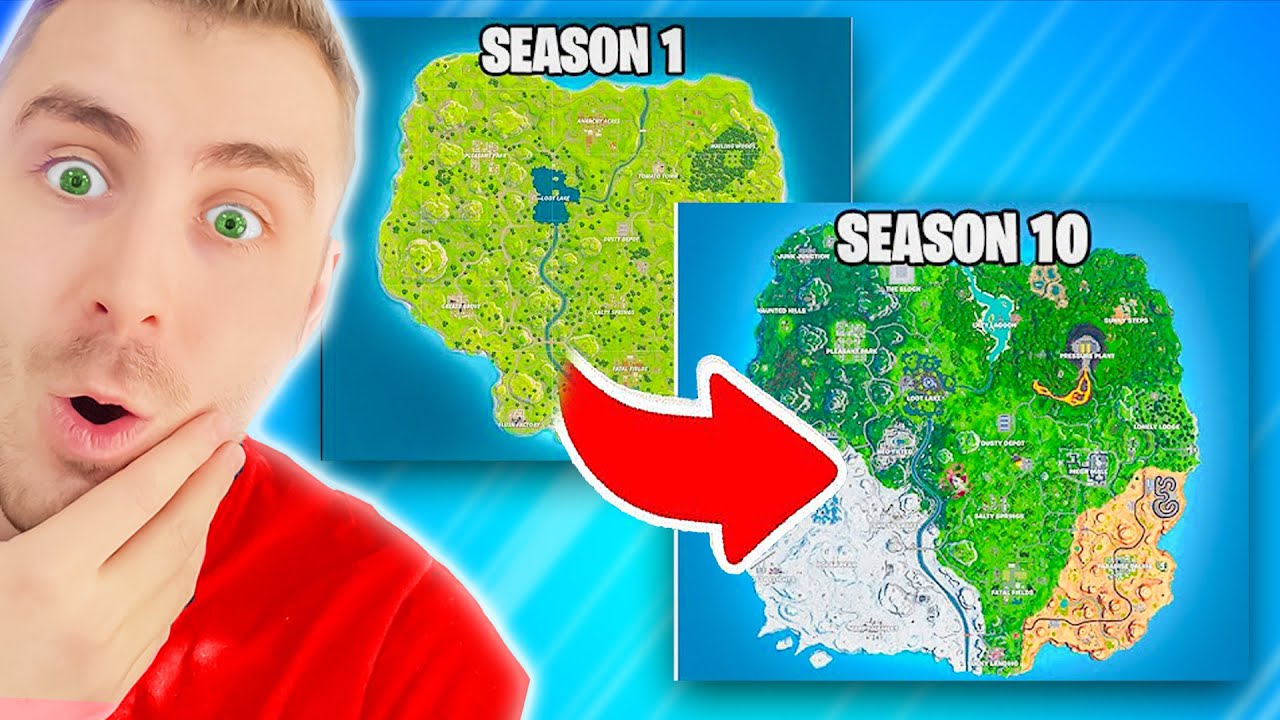 REAKCE Na EVOLUCI Fortnite Mapy CHAPTER 1!!