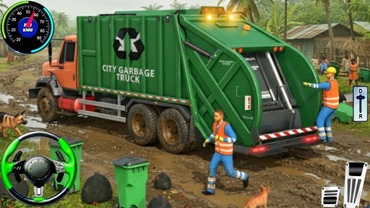 Extreme Garbage Truck Simulator 2026 - Real Trash Truck Driving 3D - Truck Game Android Gameplay