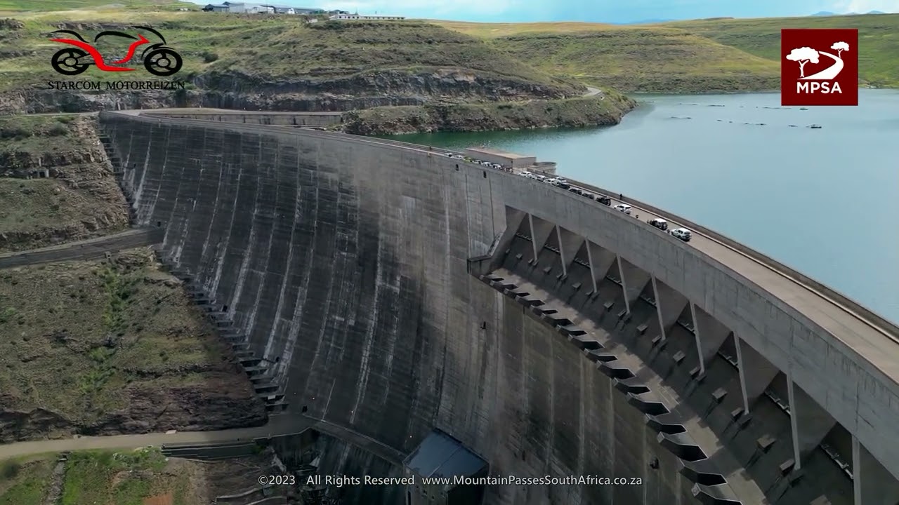 Starcom goes South Africa, de Katse Dam. - Info: starcom motorreizen@telenet.be