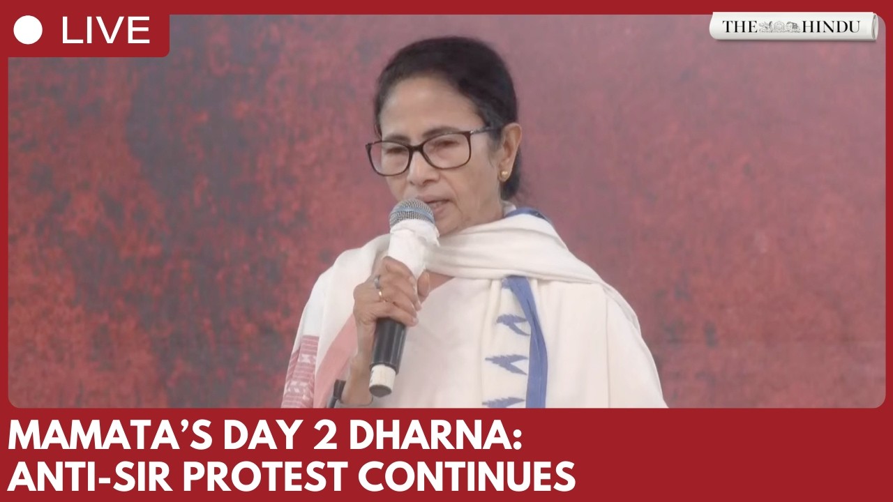West Bengal CM Mamata Banerjee continues dharna against SIR in Kolkata
