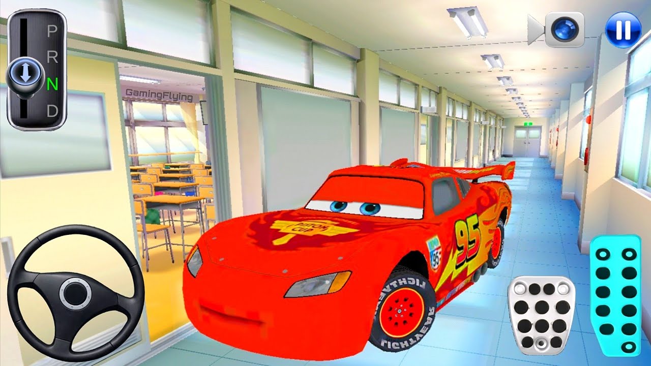 New Lightning McQueen Car in School Building - 3D Driving Class Game - 3D Driving Class - Car Game