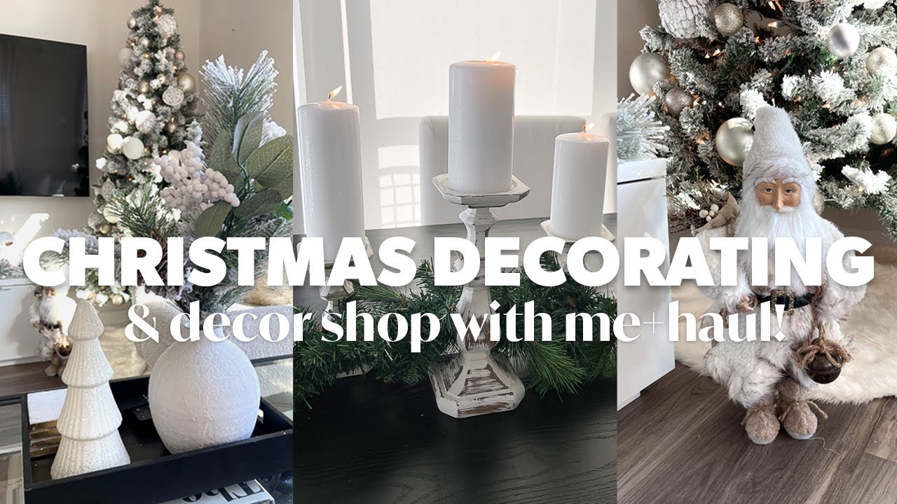 CHRISTMAS DECORATE & SHOP WITH ME🎄At Home & Target Christmas Decor Haul 2021