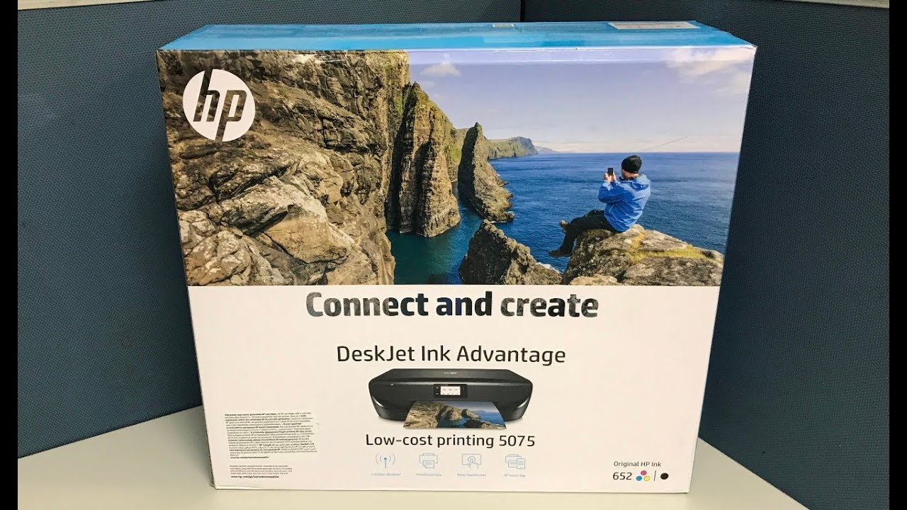 HP DeskJet Ink Advantage 5075 All-in-One Printer Unboxing