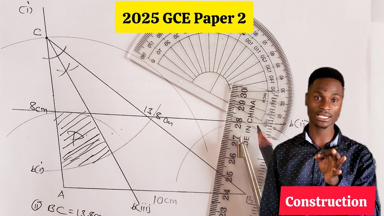 Вопрос 5 || Математика 2025 GCE, экзамен 2 | Построение и геометрические места упрощены