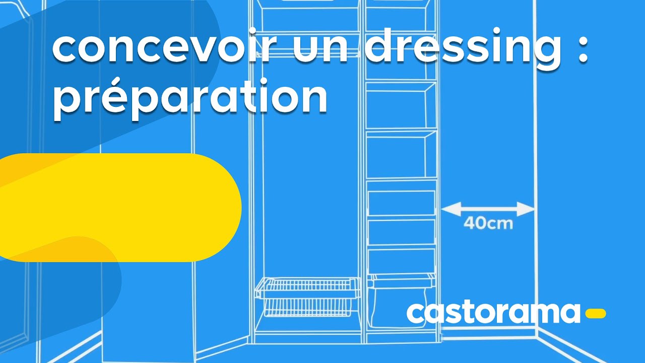 Concevoir un dressing : préparation (Castorama)