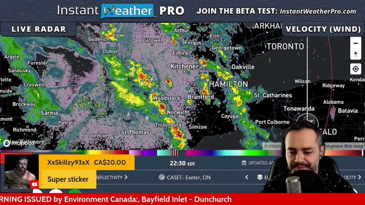 ONTARIO LIVESTREAM: Severe Thunderstorm & Tornado Risk (Sun, June 25, 2023)