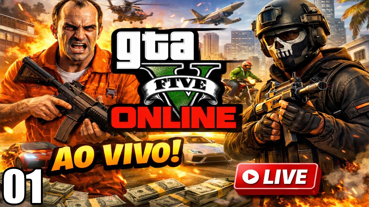 🔥 LIVE DE GTA ONLINE NO PS5 AO VIVO AGORA! 🔥01