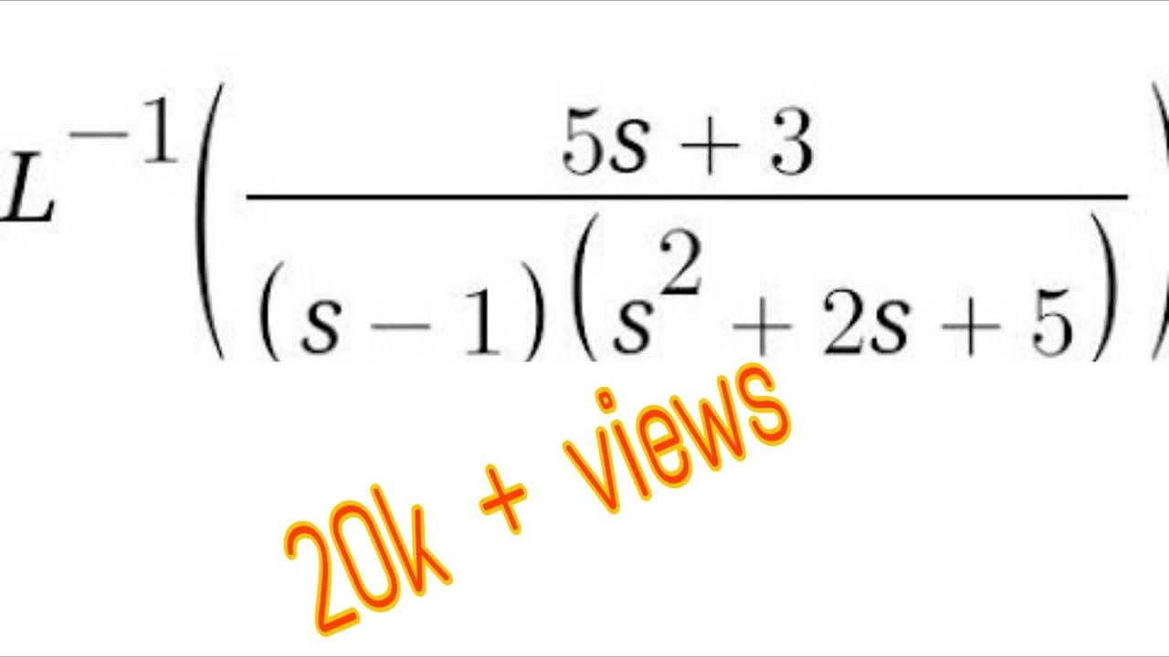 Laplace Inverse of 5s+3/(s-1)(s^2+2s+5) |#Engineering #mathematics 3 #ptu #CSIR#NET#GATE IMPORTANT |