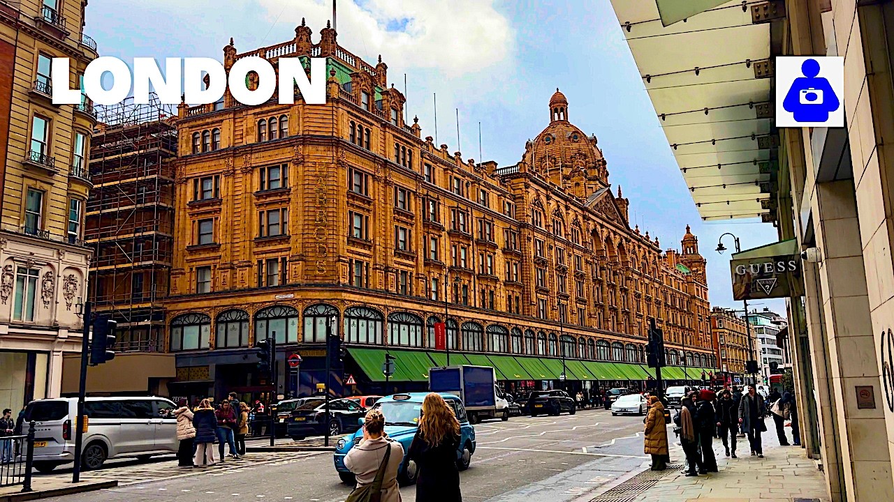 London City Walk, Exploring Posh Knightsbridge Streets, Harrods & Chelsea's Luxury Shopping [4K HDR]