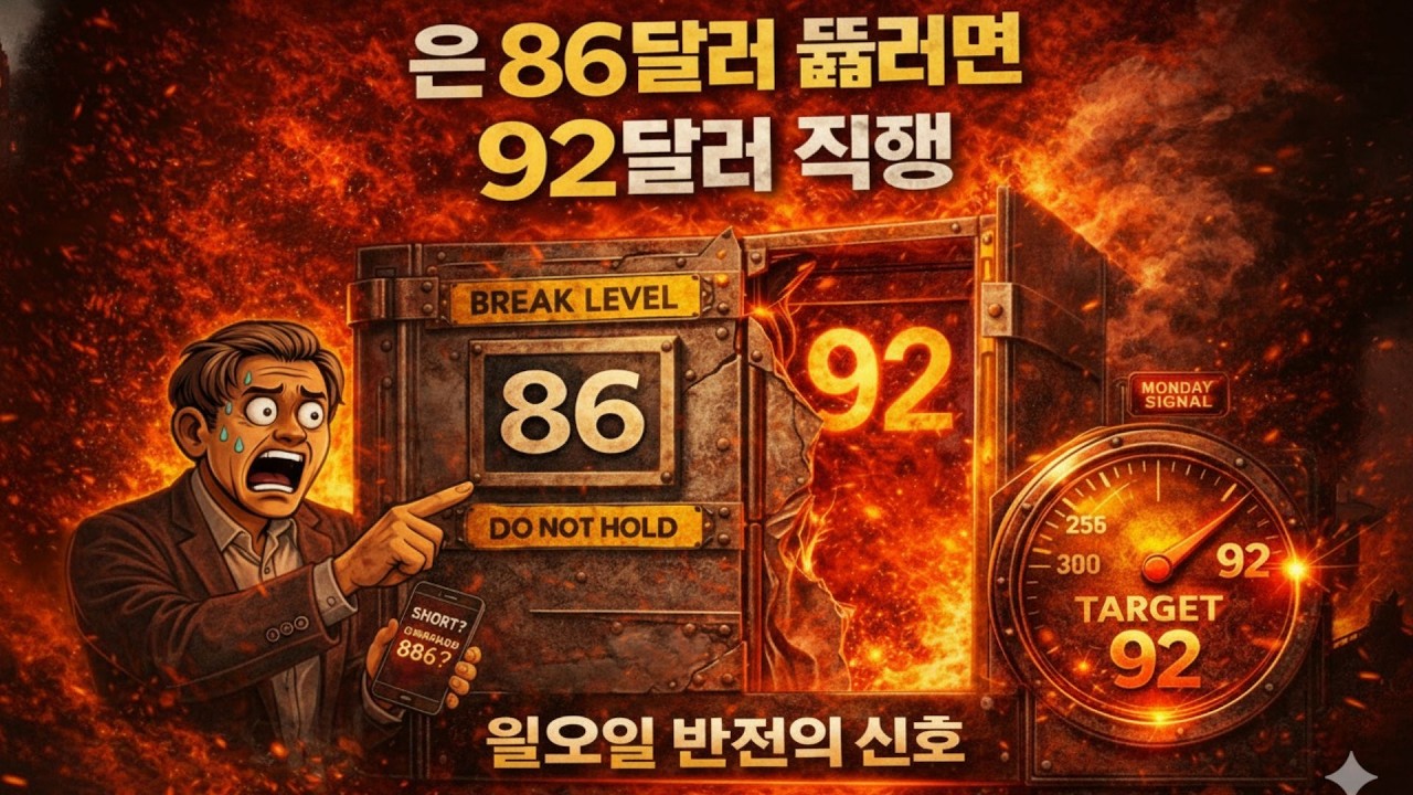 은 86달러 뚫리면 92달러 직행… 공매도 최후의 발악 시작됐다 [월요일 반전의 신호]