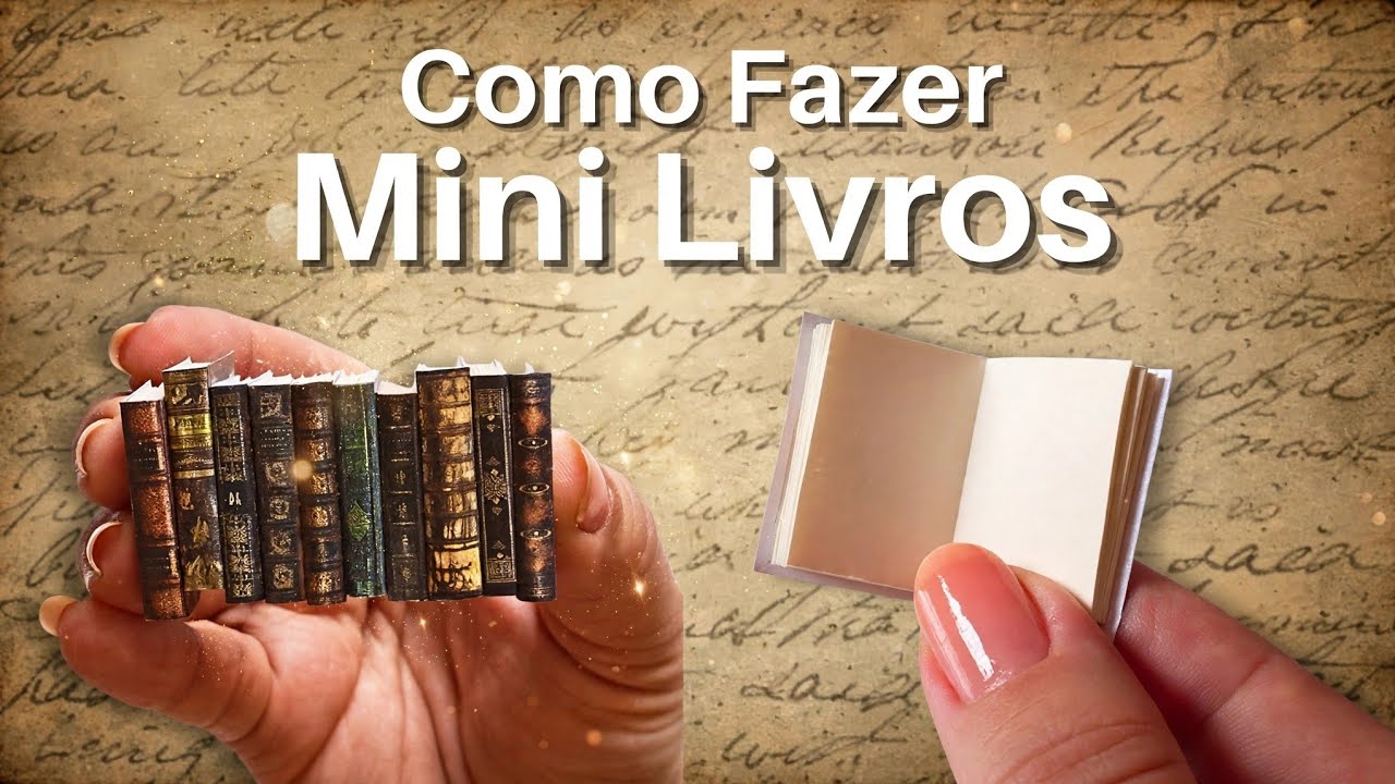 ✅️DIY: COMO FAZER MINI LIVROS [Passo a passo de Miniatura de livros]