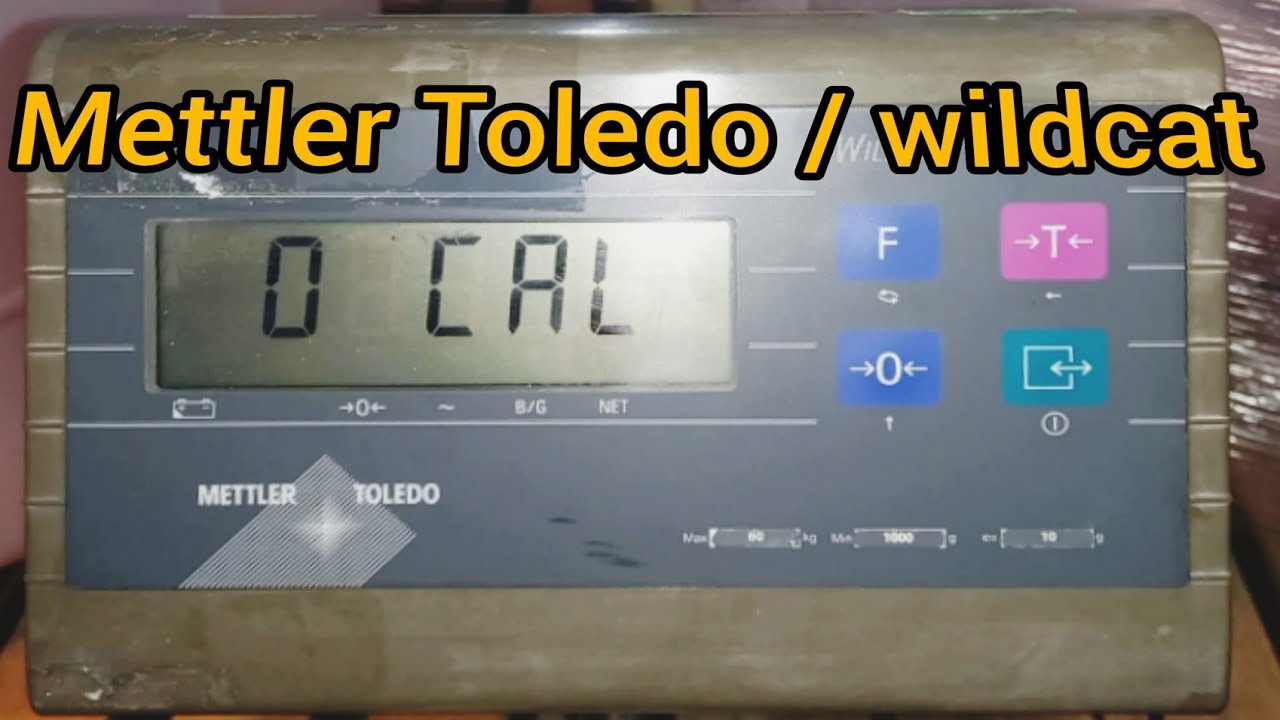Ajustede Balanza Marca: Mettler Toledo Modelo: Wildcat Weight Scale Calibration