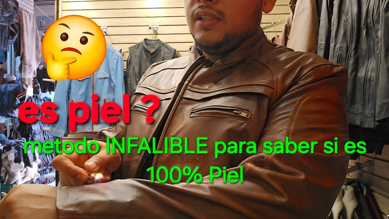 Como saber si mi chamarra es de piel 100% metodo INFALIBLE mejor que el encendedor!! 4776600133