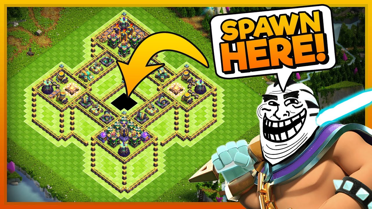 EPIC 3D TROLL BASE vs CHAMPION LEAGUE! - Clash of clans