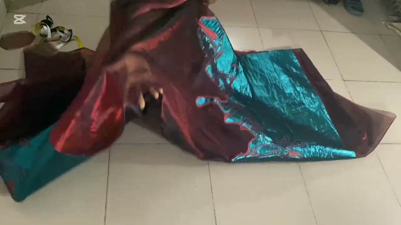 Simplest way to cut and sew an organza brocade kaftan boubou dress.