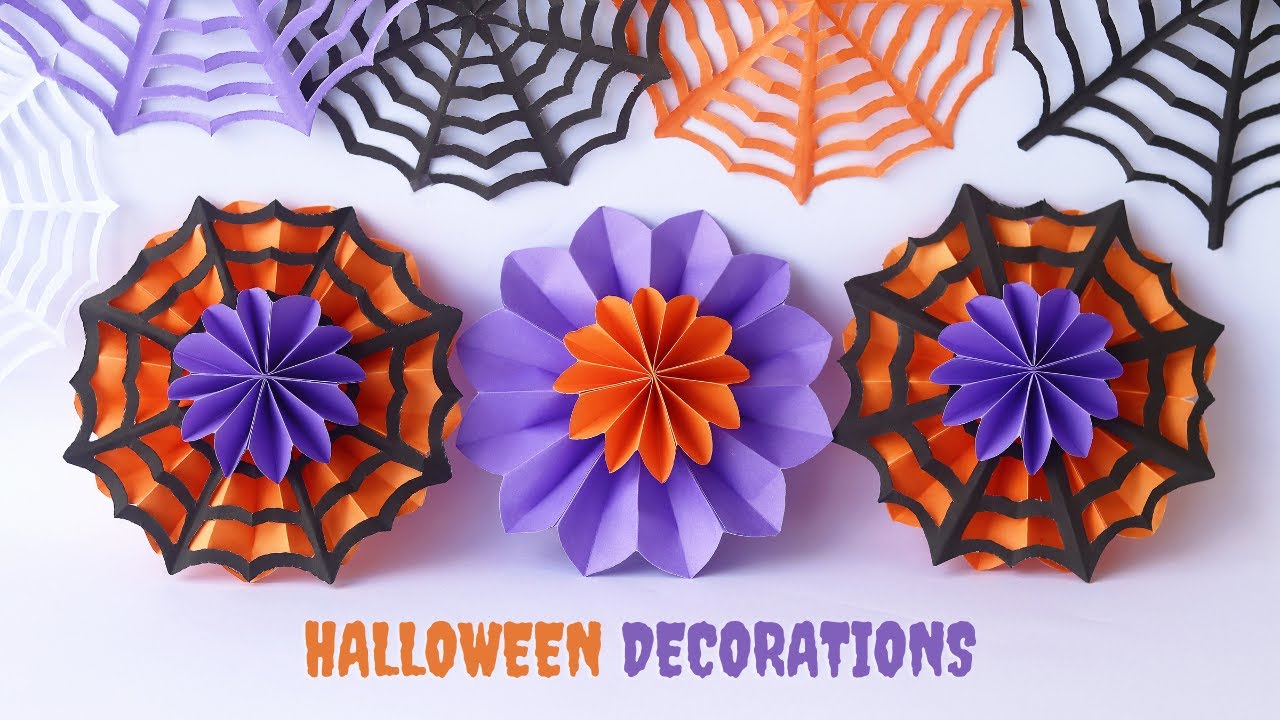DIY Halloween Decoration Ideas | Halloween Paper Flower | Easy Halloween Paper Crafts