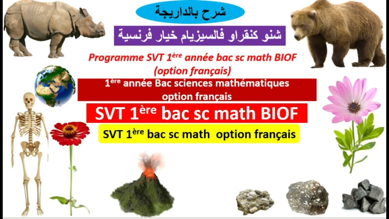 Programme svt 1ère bac sc math biof option français برنامج مادة علوم الحياة والأرض