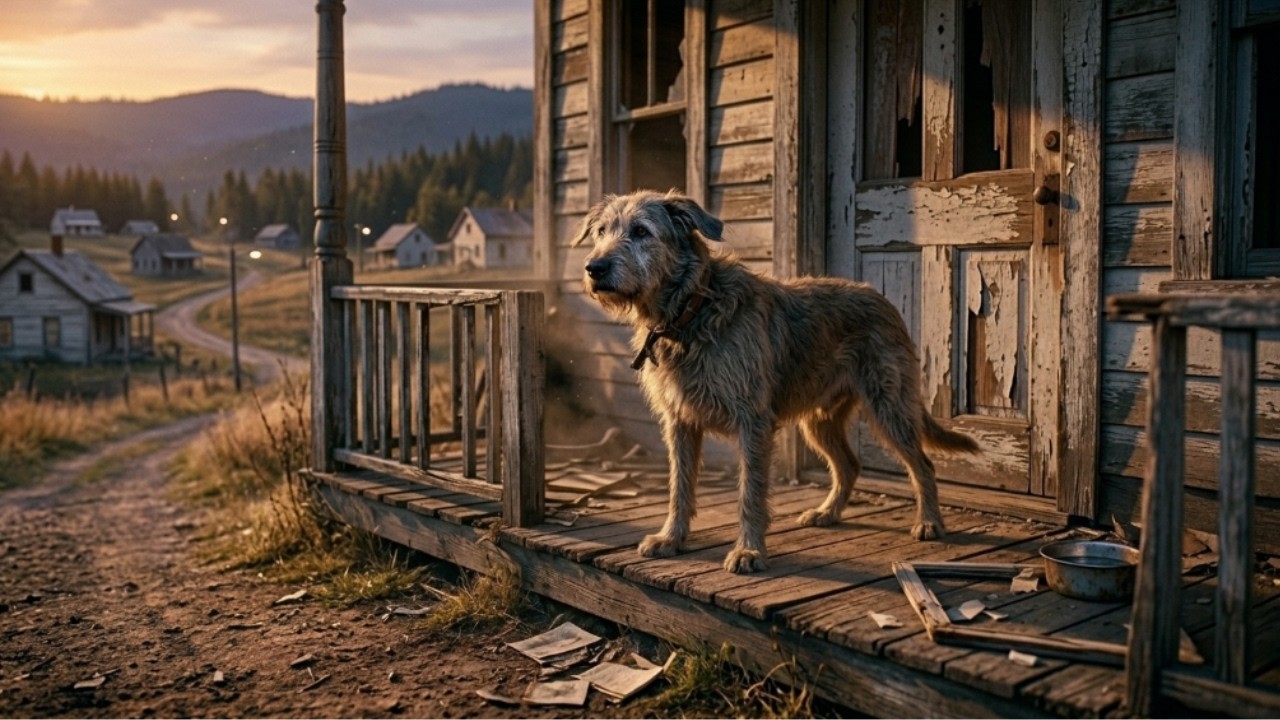 El perro que guardó una casa abandonada durante años… hasta que una niña descubrió la verdad