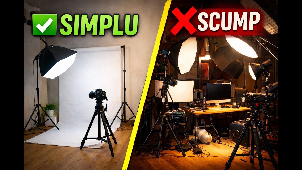 Studio foto simplu - exact ce folosesc eu.