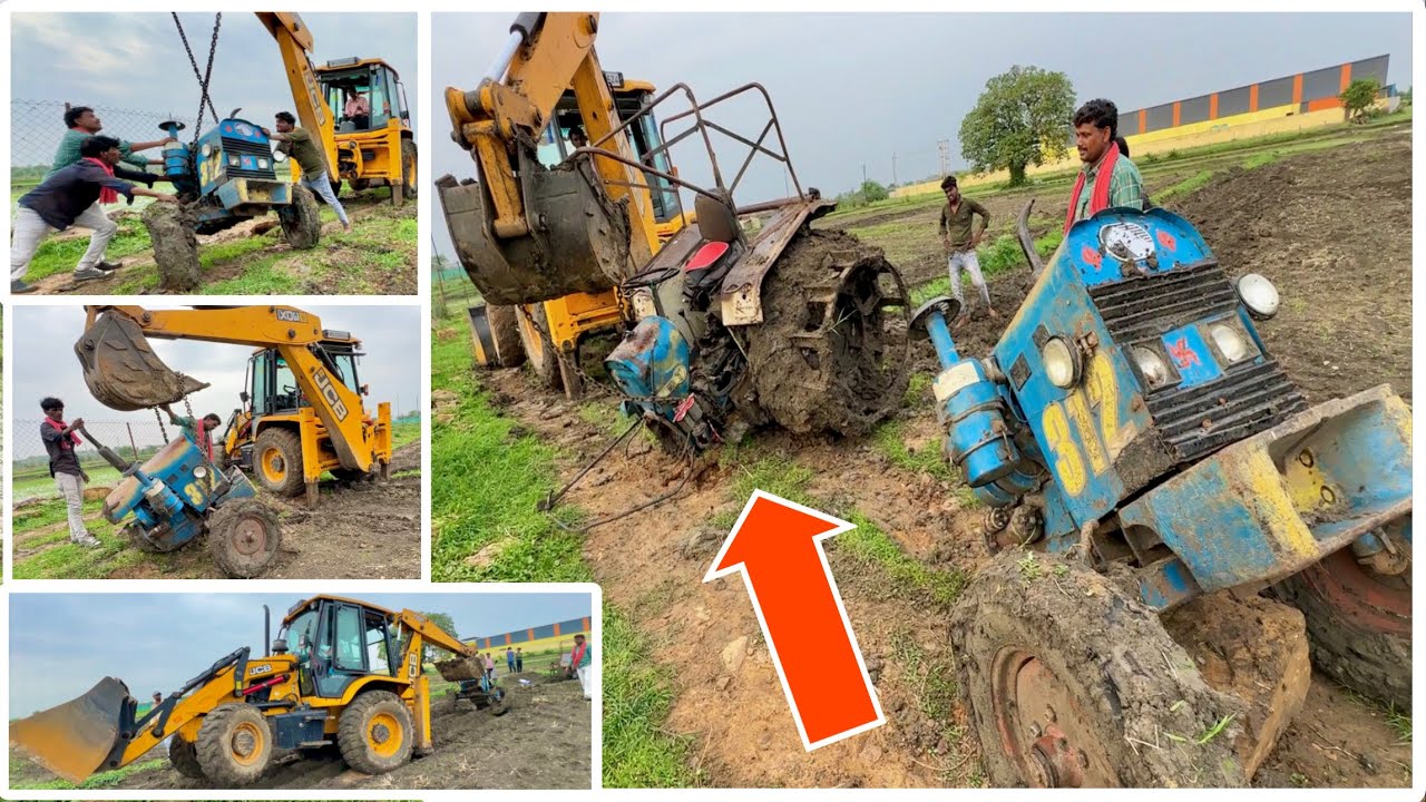 मज़ाक मज़ाक में Tractor तोड़ दिया JCB 3dx Xpert 4wd Rescued from Mud धान की खेती आसान नहीं John Deere