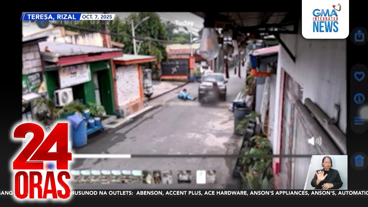 15-anyos na rider, sugatan nang banggain ng kotseng nasagi ng kaniyang motorsiklo;... | 24 Oras