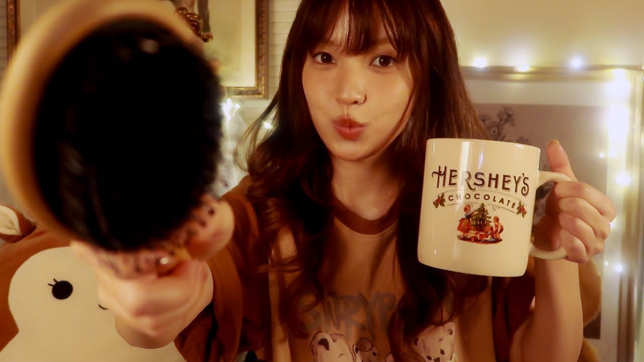 ASMR | Cozy & Comforting Personal Attention 🍫🍪 (hairbrush, skincare, hot cocoa & cookies)ft. Dossier