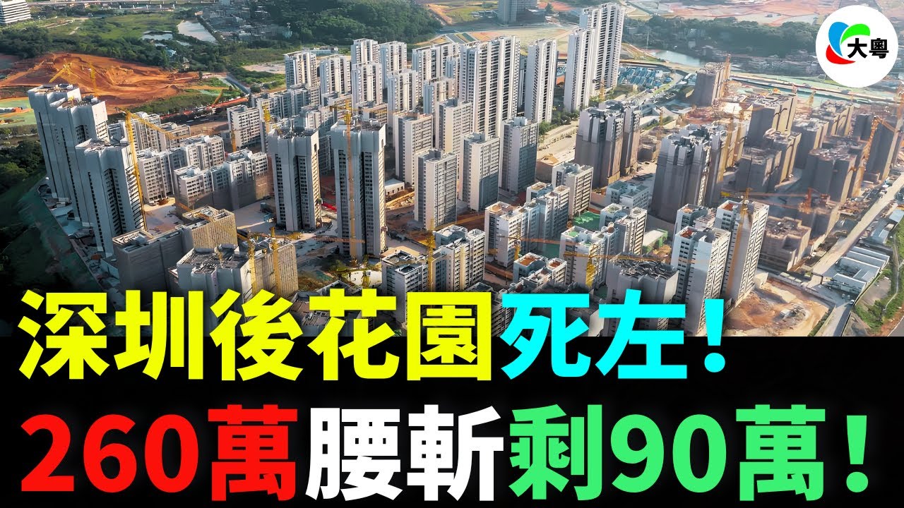 260萬，腰斬剩90萬！惠州炒房客，壹鋪清袋！豪宅清倉價，跌超六成！首付都輸埋，冇人敢接盤！中產墓碑，買樓即破產！深圳後花園死左！