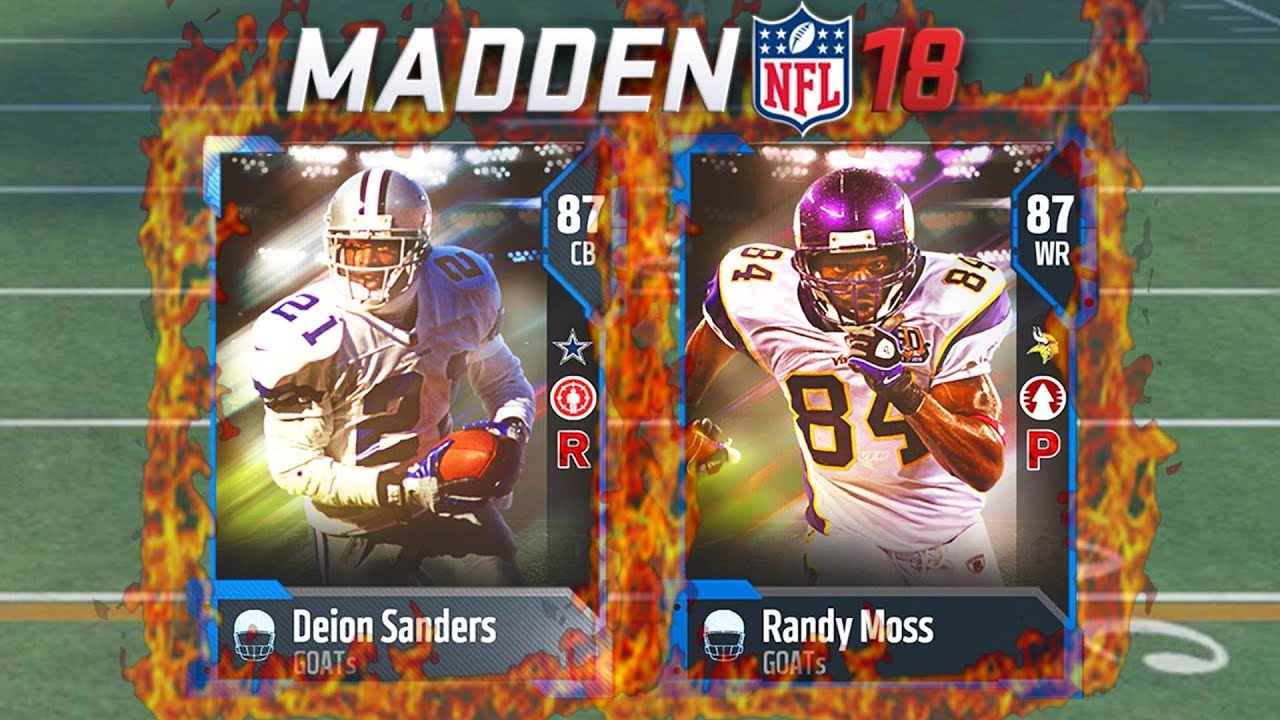 NEW GOATS RANDY MOSS & DEION SANDERS!!! - MADDEN 18 ULTIMATE TEAM GAMEPLAY LIVE STREAM!