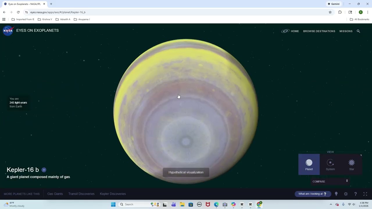 Here are some planets on NASA eyes on exoplanets that I think you should check out.
