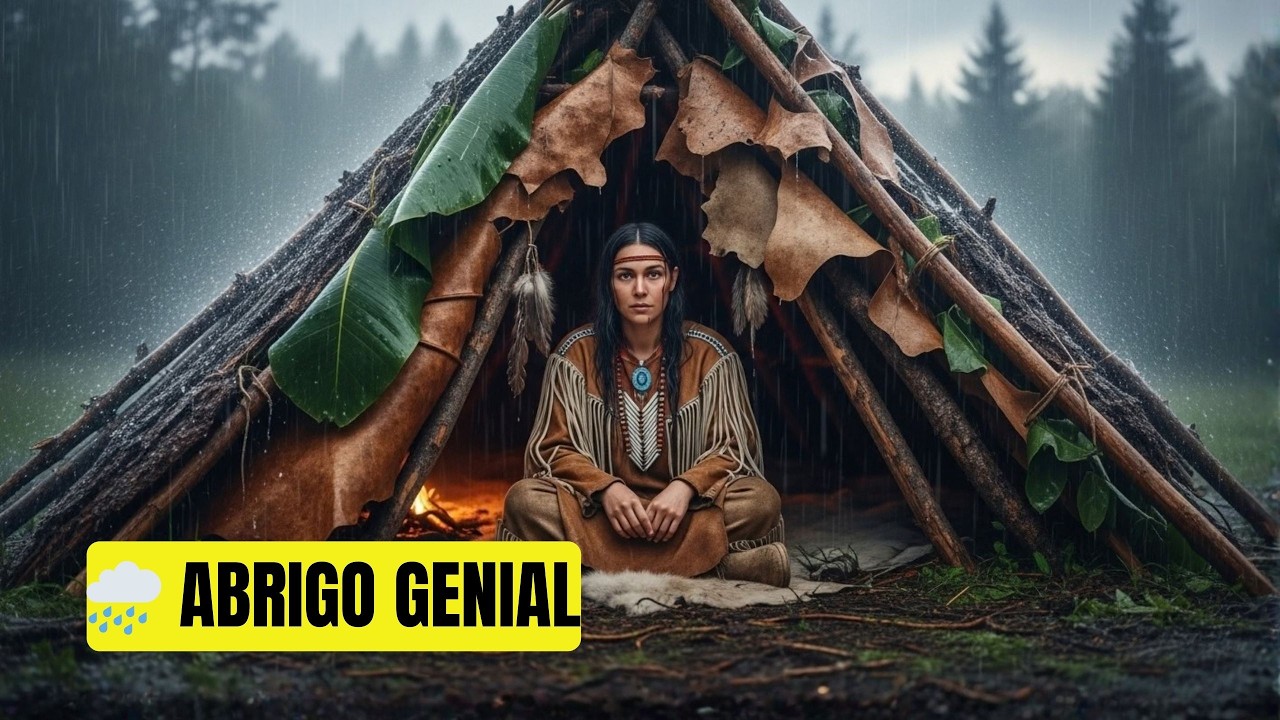 Como os nativos construíram abrigos para sobreviver à chuva incessante | Documentário sobrevivência!