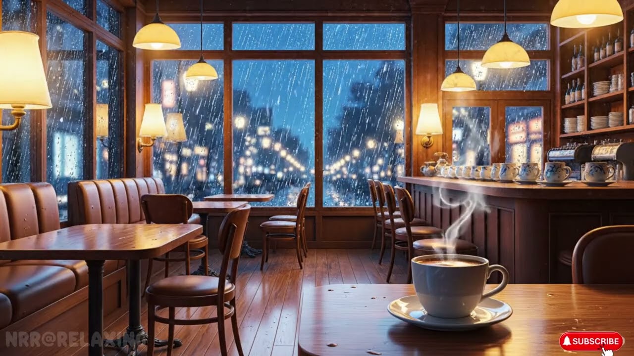 “Jazz Café Ambience 🌧️ Smooth Jazz for Relaxing Evenings”