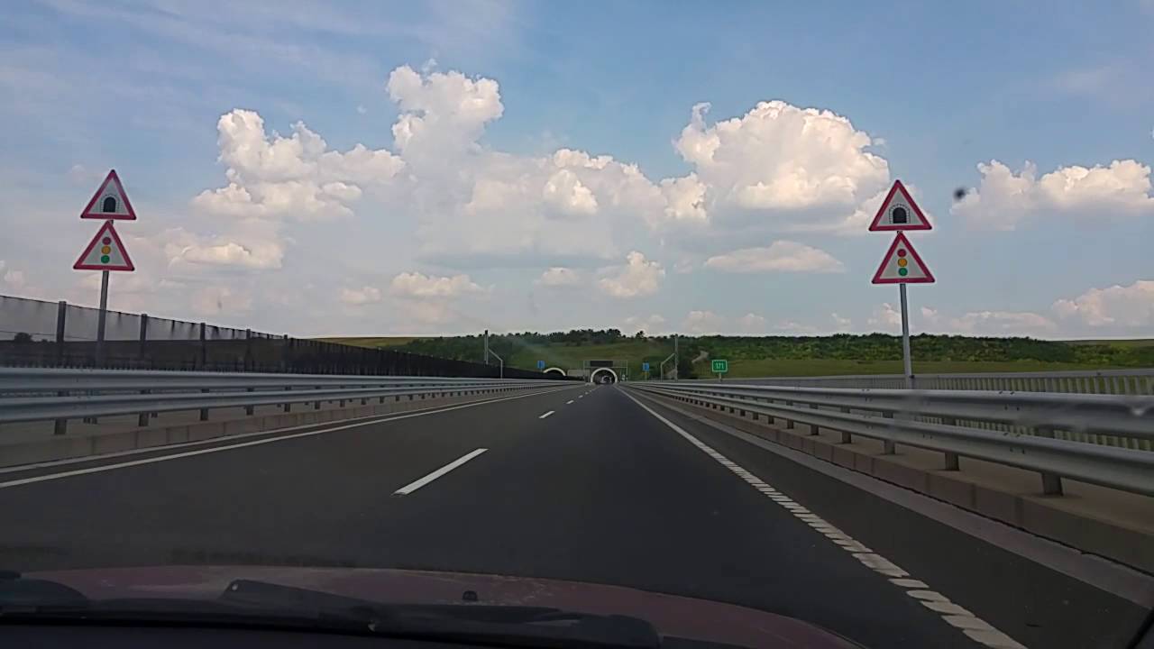 M6 autópálya A B C D alagút,oda-vissza
