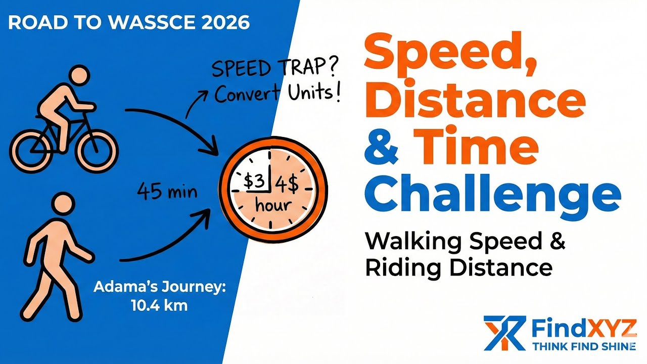WASSCE 2026 Prep: Solving Speed, Distance & Time Problems | FindXYZ