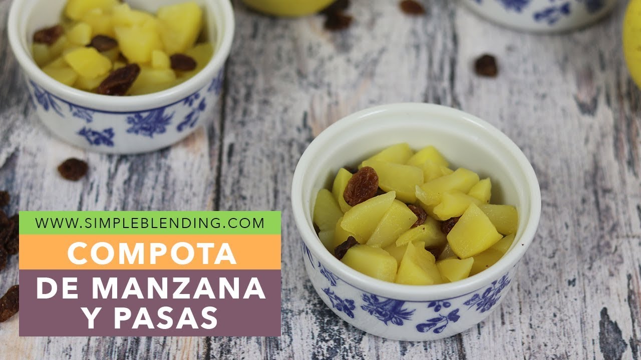 COMPOTA DE MANZANA Y PASAS AL MICROONDAS | Compota de manzana sin azúcar | Compota fácil