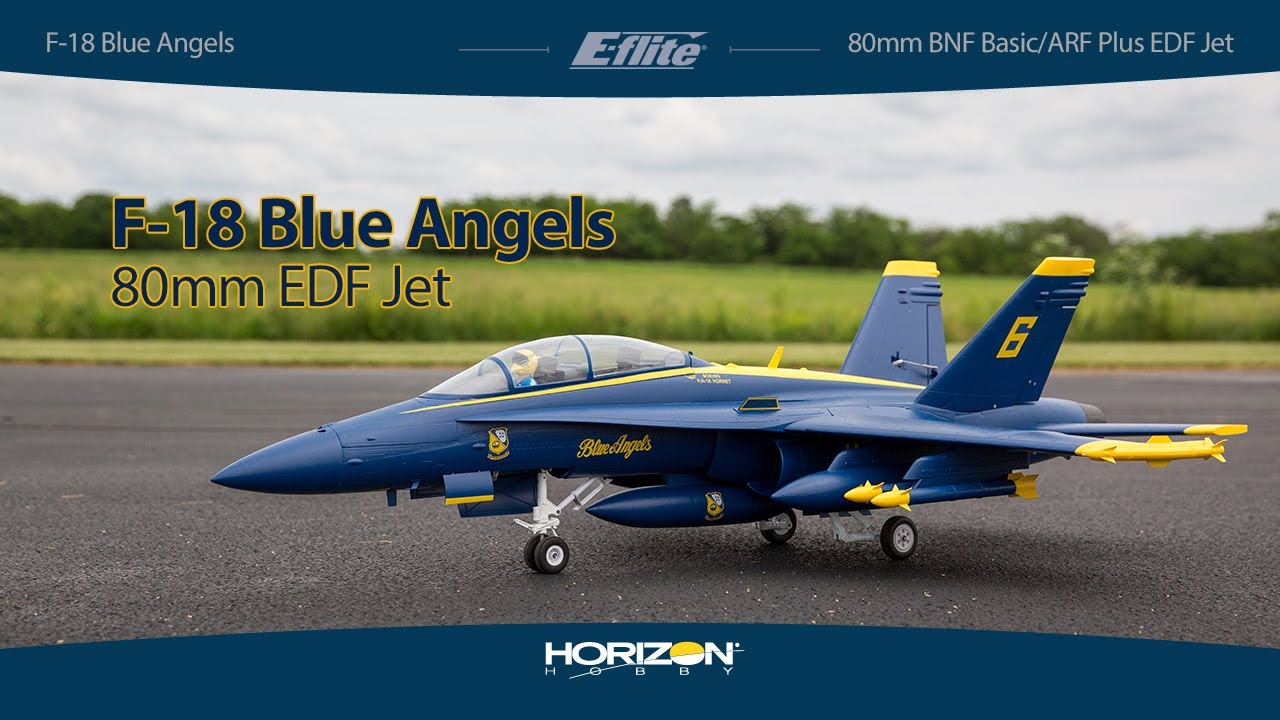 E-flite&reg; F-18 Blue Angels 80mm EDF BNF Basic/ARF Plus Jet