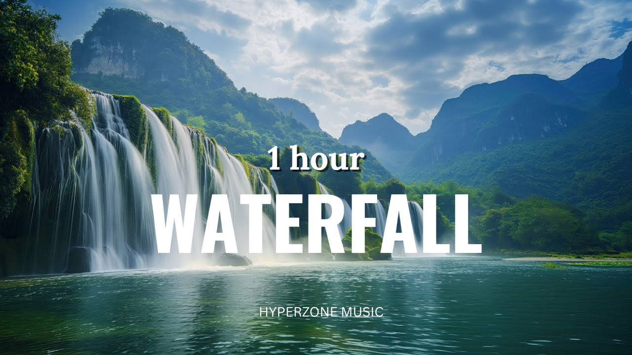 1 Hour Waterfall & Birds Sounds 🌊🐦 | Relaxing Nature Ambience for Sleep, Study & Relaxation