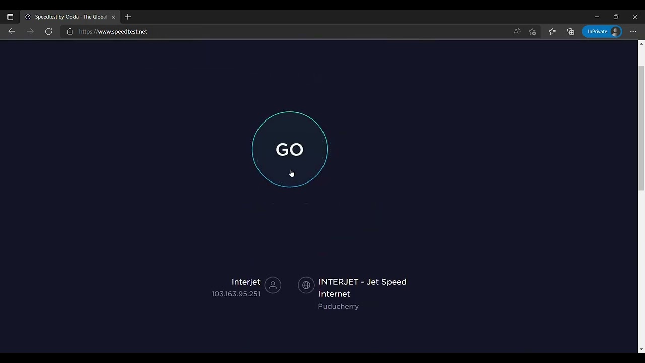 INTERJET 500Mbps Speed Test over Wifi (Ookla Speedtest