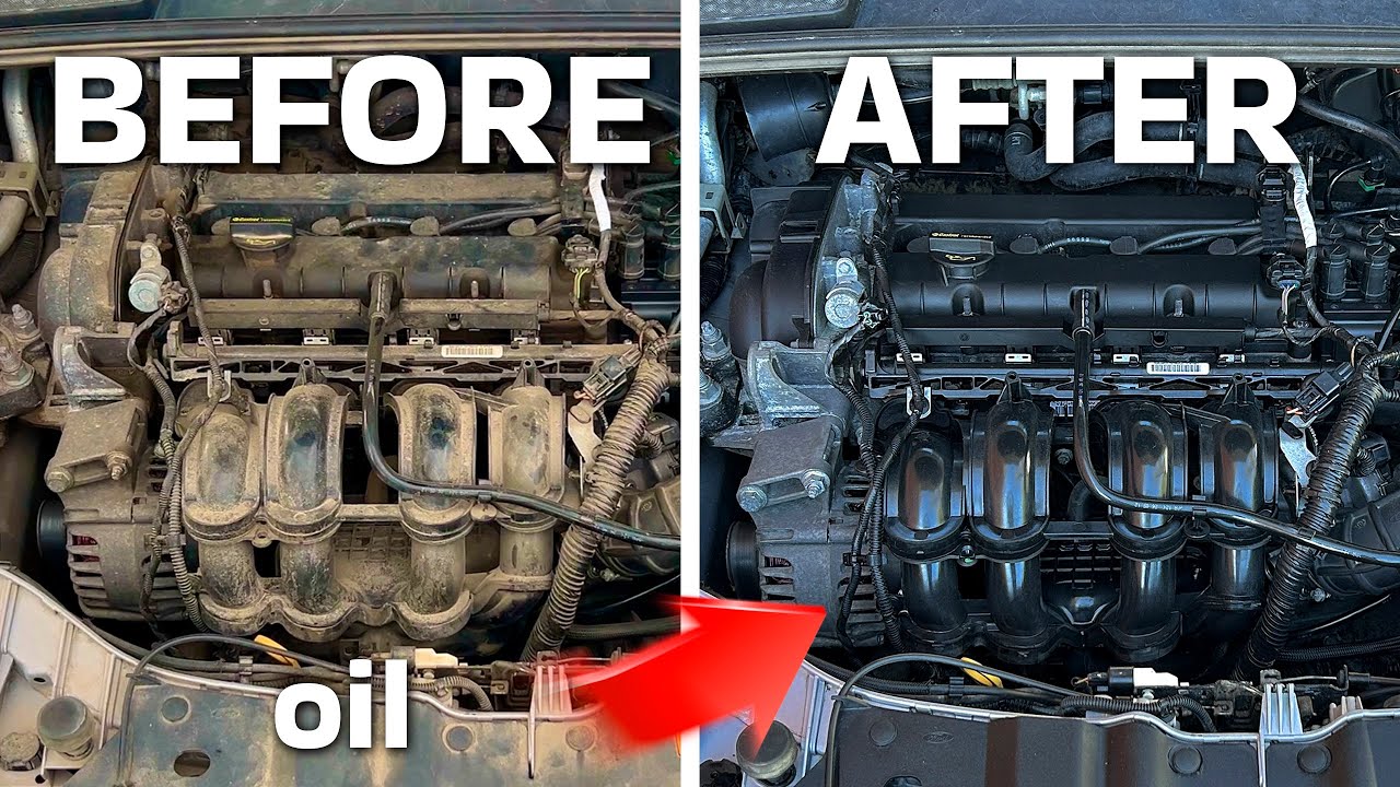 How to Clean Your Car Engine - Oil leaks OFF