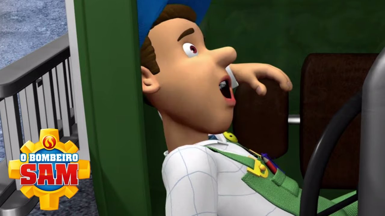 Preso no resgate do carro! ⭐️ O Bombeiro Sam | Resgate de bombeiro | Desenhos animados