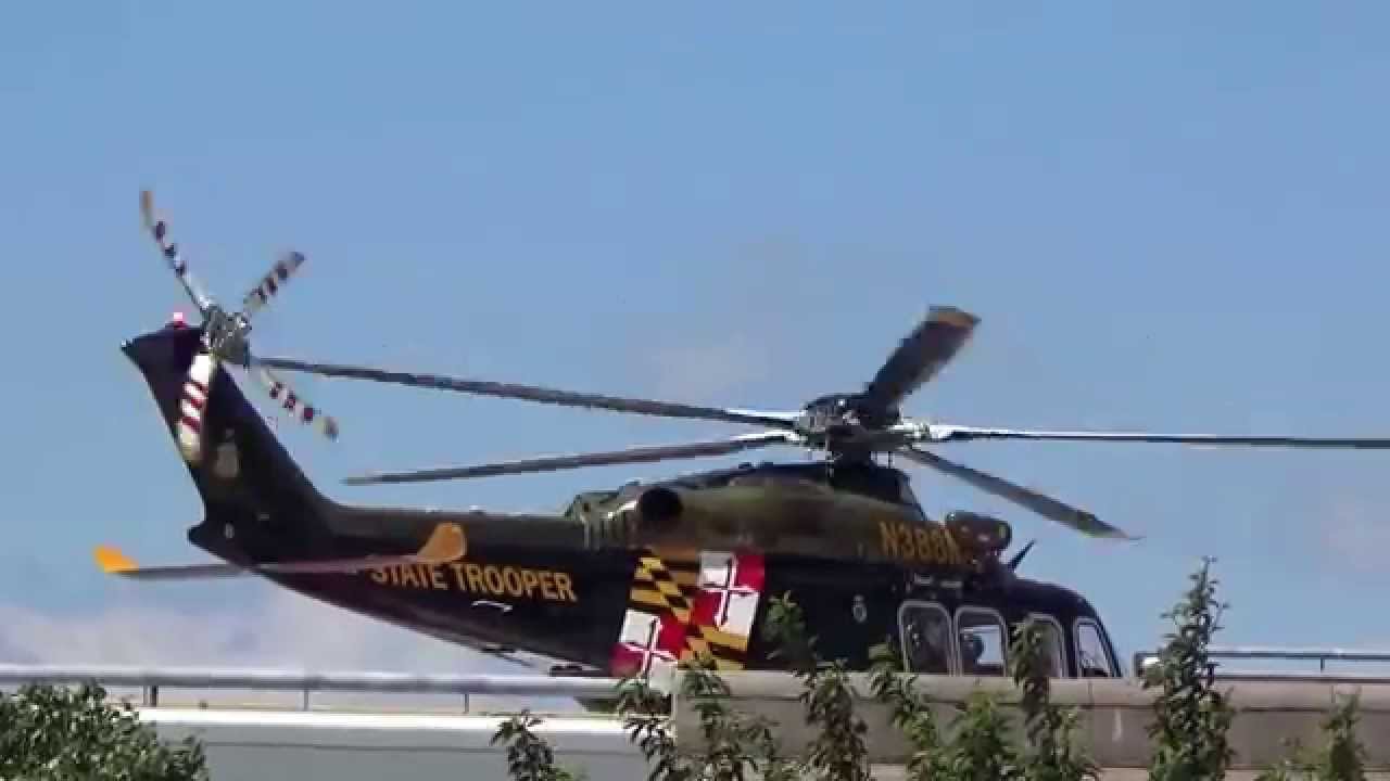 Maryland State Trooper 5 N388MD Taking Off From Allegheny General Hospital