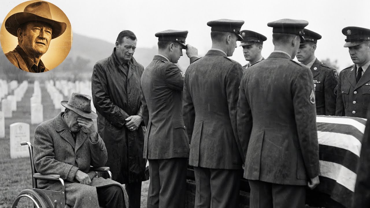 John Wayne Saw a Man Alone at a Military Funeral in the Rain and Quietly Changed His Life