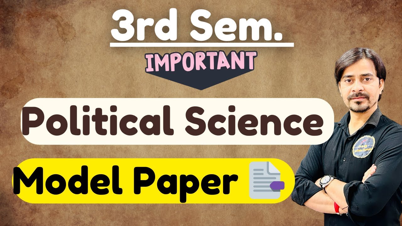 B.A 3rd Sem.Political Science // Model Paper 📝// With Solutions// Best