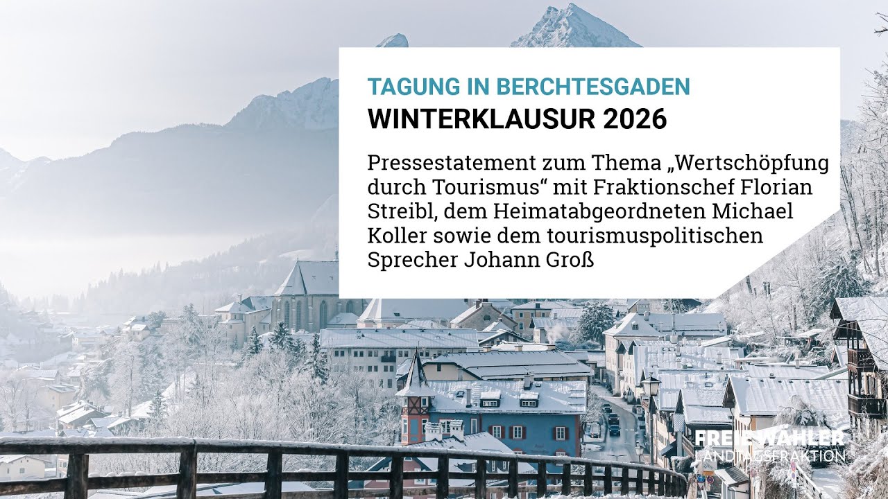 Florian Streibl, Michael Koller und Johann Groß zur Tourismuspolitik in Bayern