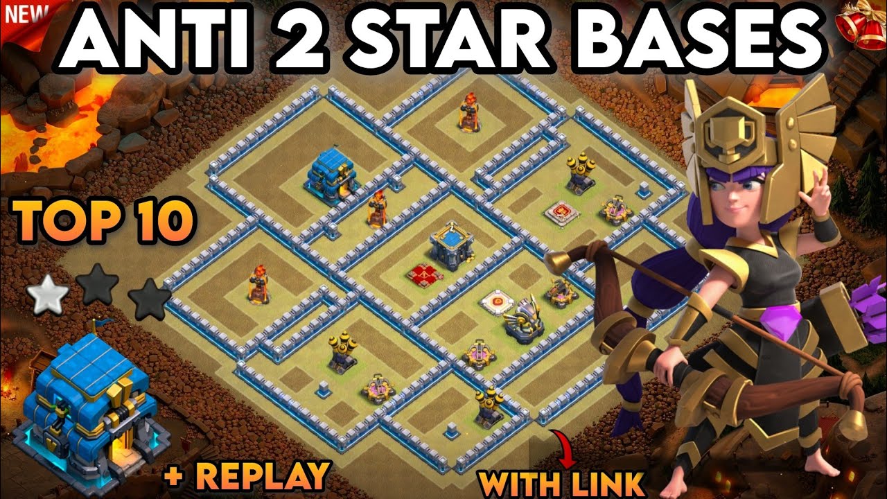 NEW TH12 ANTI 2 STAR BASES!! WITH LINK + REPLAY TOP 10 NEW BASE DESIGN 2023!! IN [CLASH OF CLANS]