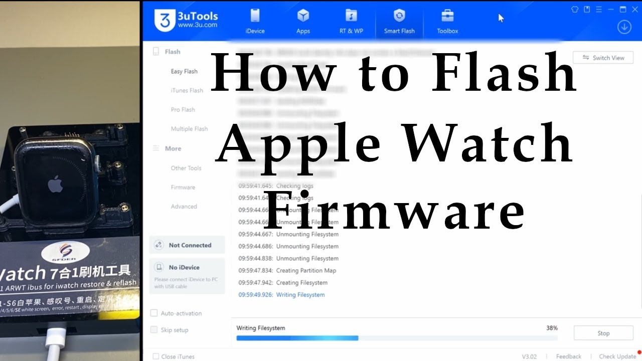 How to Flash Apple Watch Firmware [s7K, s1, s2, s3, s4, s5, sSE, sSE2] | Repairs ep4