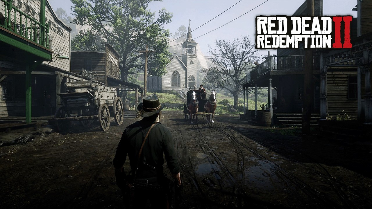 A Stroll Around Valentine in Red Dead Redemption 2 (4K)