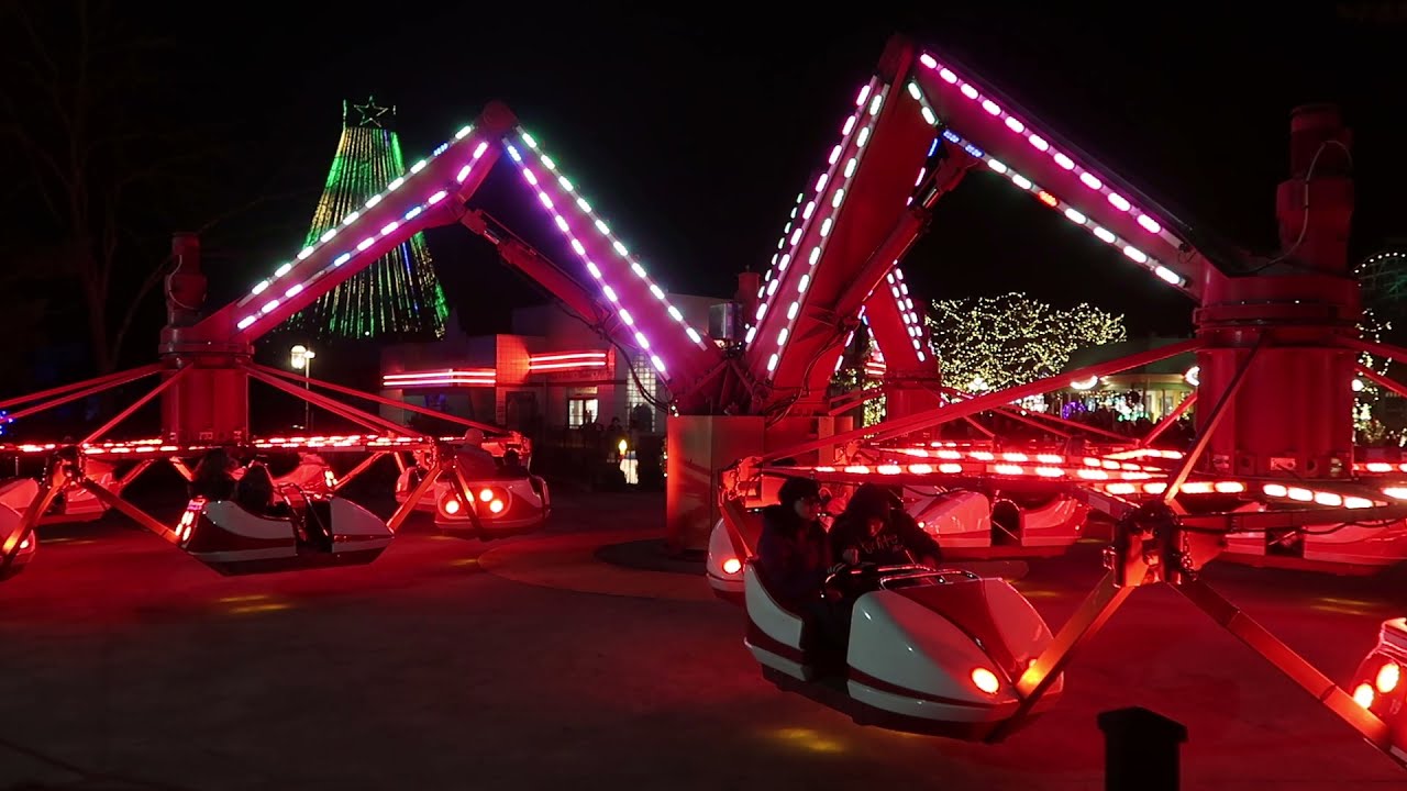 Huss Troika Off Ride - Kings Island - Copyright Free Footage