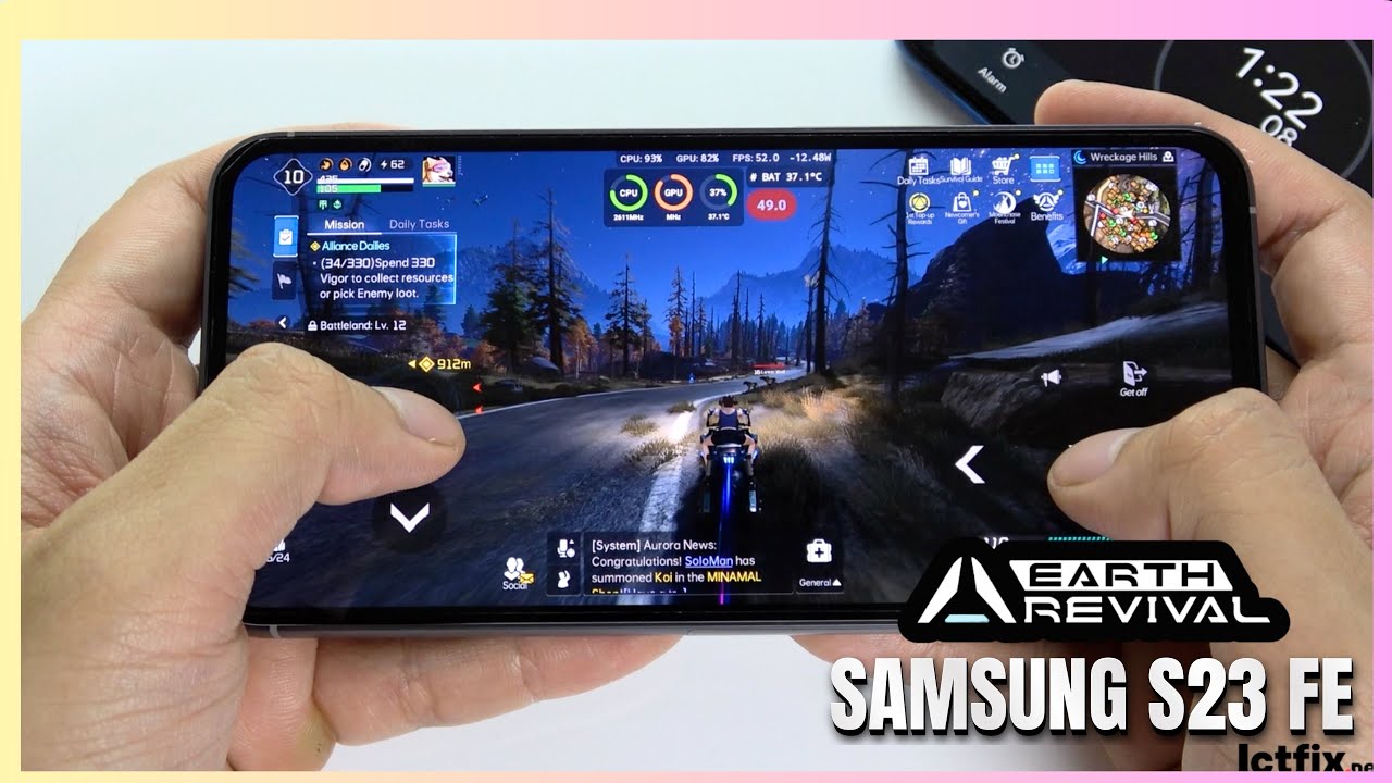 Samsung Galaxy S23 FE Earth Revival Gaming test Update