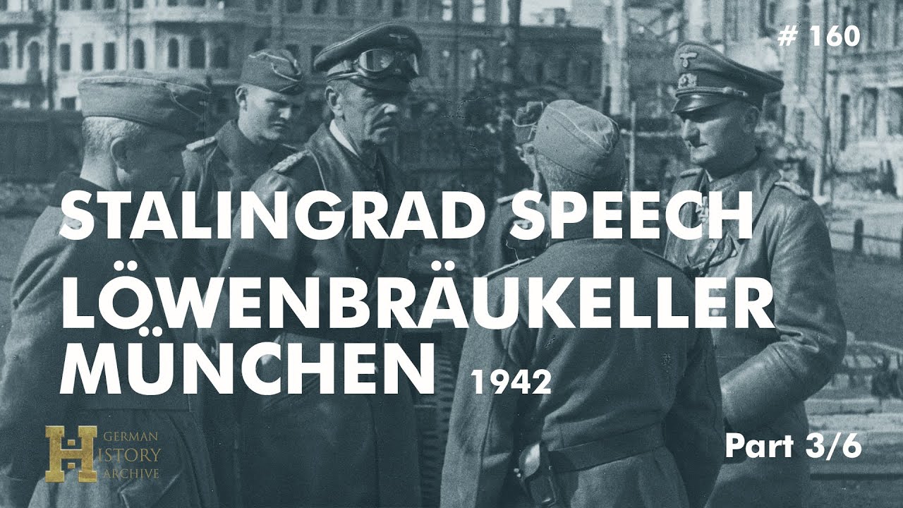 160 #Germany 1942 ▶ Speech Adolf Hitler - M&uuml;nchen L&ouml;wenbr&auml;ukeller (08.11.42) 