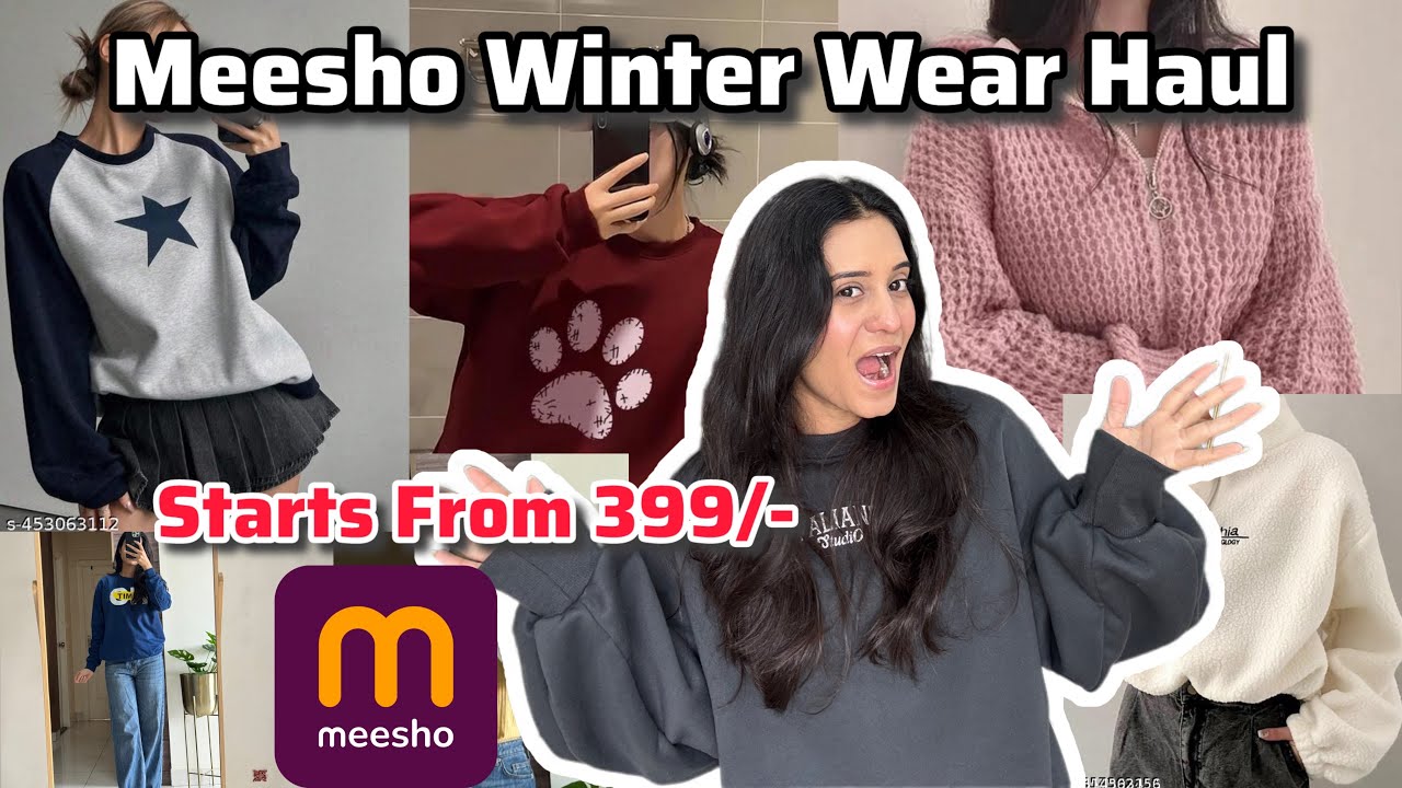 Зимняя коллекция Meesho || Зимняя одежда для женщин от 399 рупий: свитера, кардиганы и свитшоты